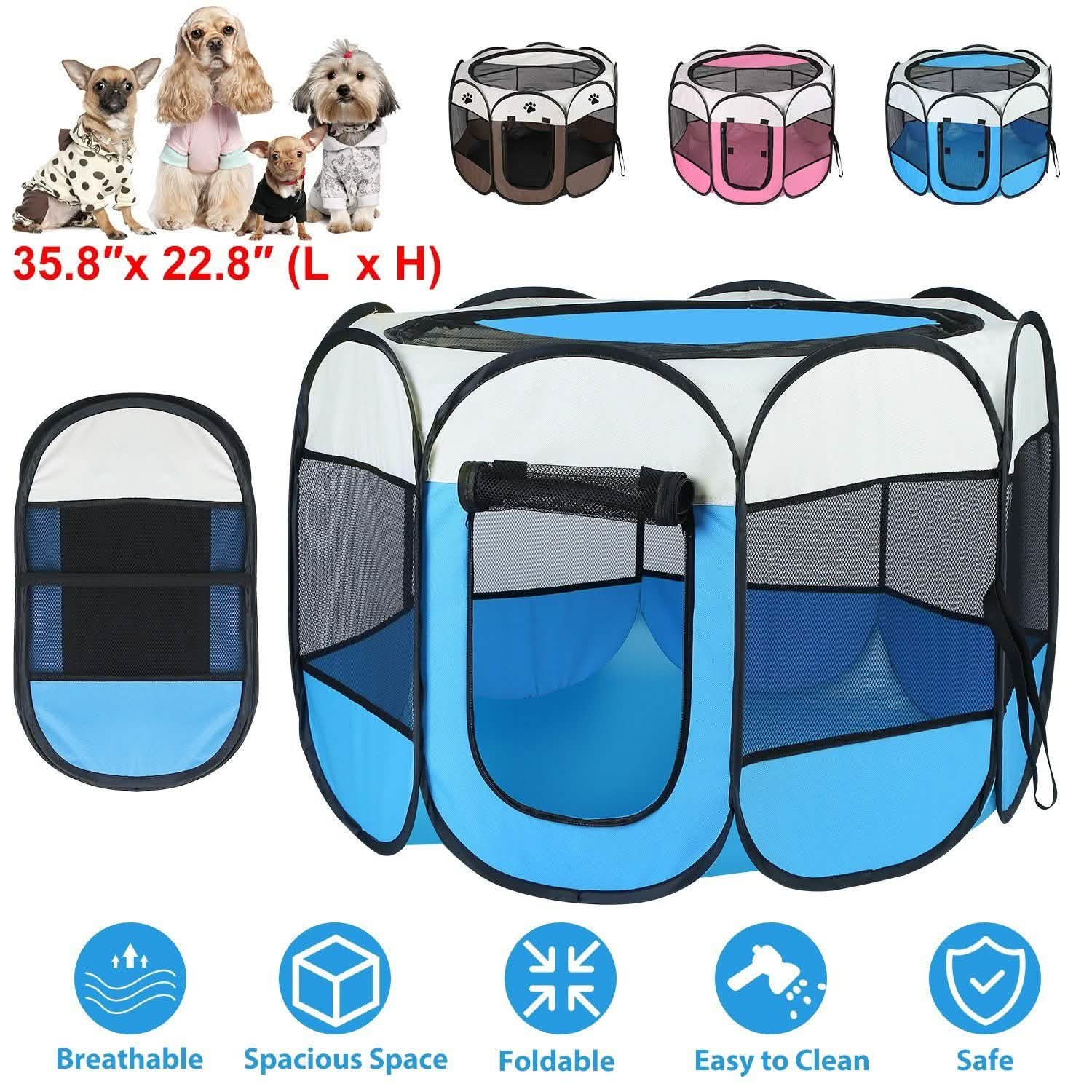 Parc pour animaux de compagnie pliable et portable pour chiens, chats et autres animaux