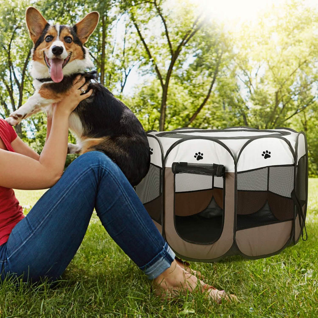 Parc pour animaux de compagnie pliable et portable pour chiens, chats et autres animaux