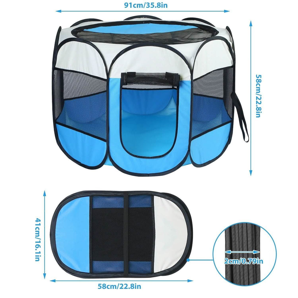 Parc pour animaux de compagnie pliable et portable pour chiens, chats et autres animaux