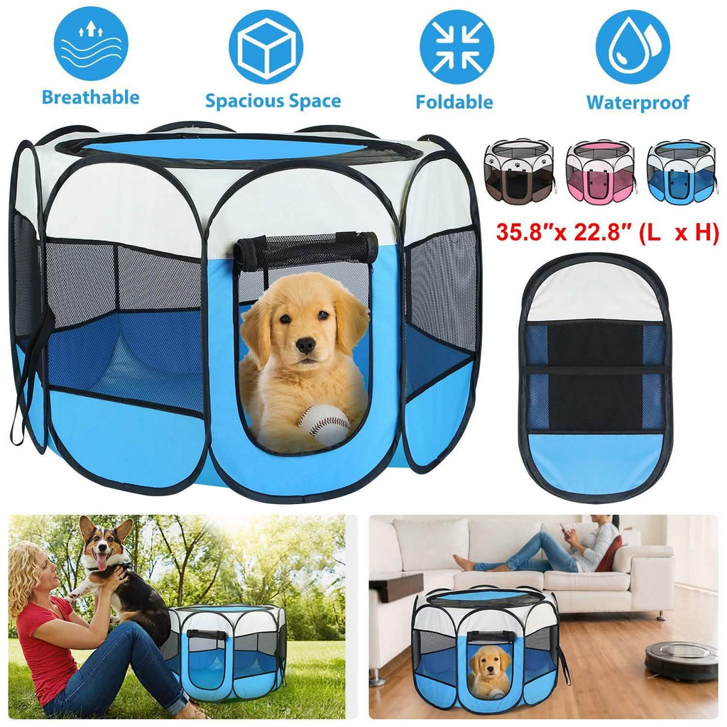Parc pour animaux de compagnie pliable et portable pour chiens, chats et autres animaux