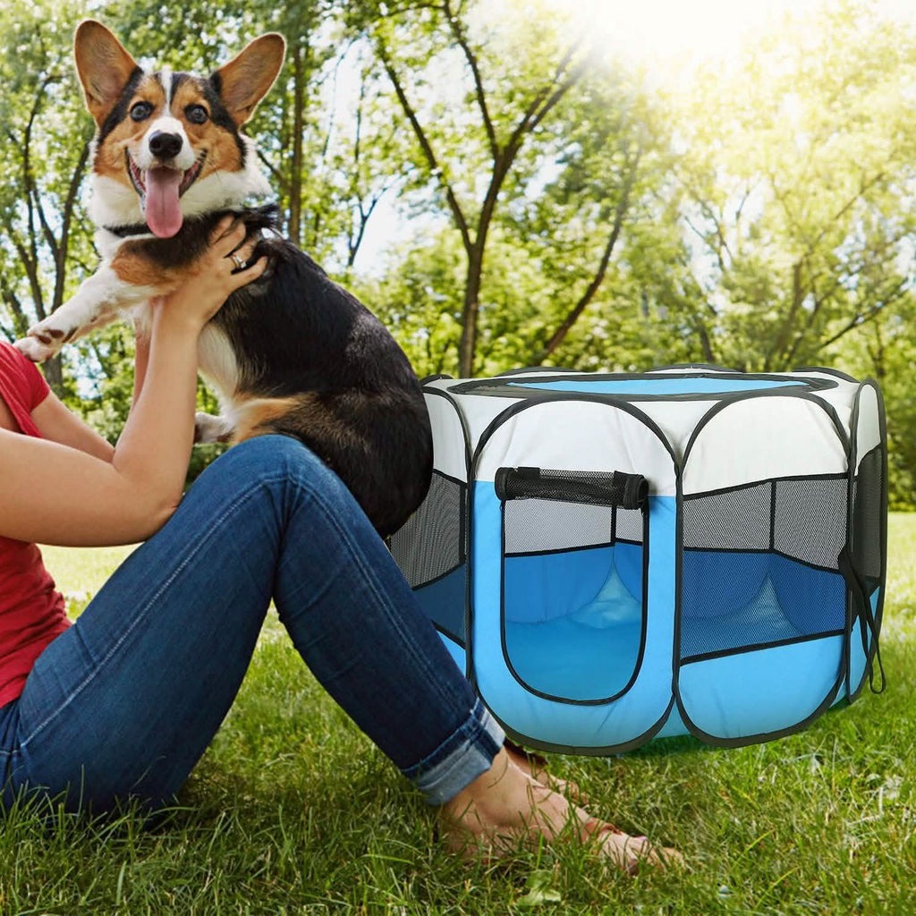 Parc pour animaux de compagnie pliable et portable pour chiens, chats et autres animaux