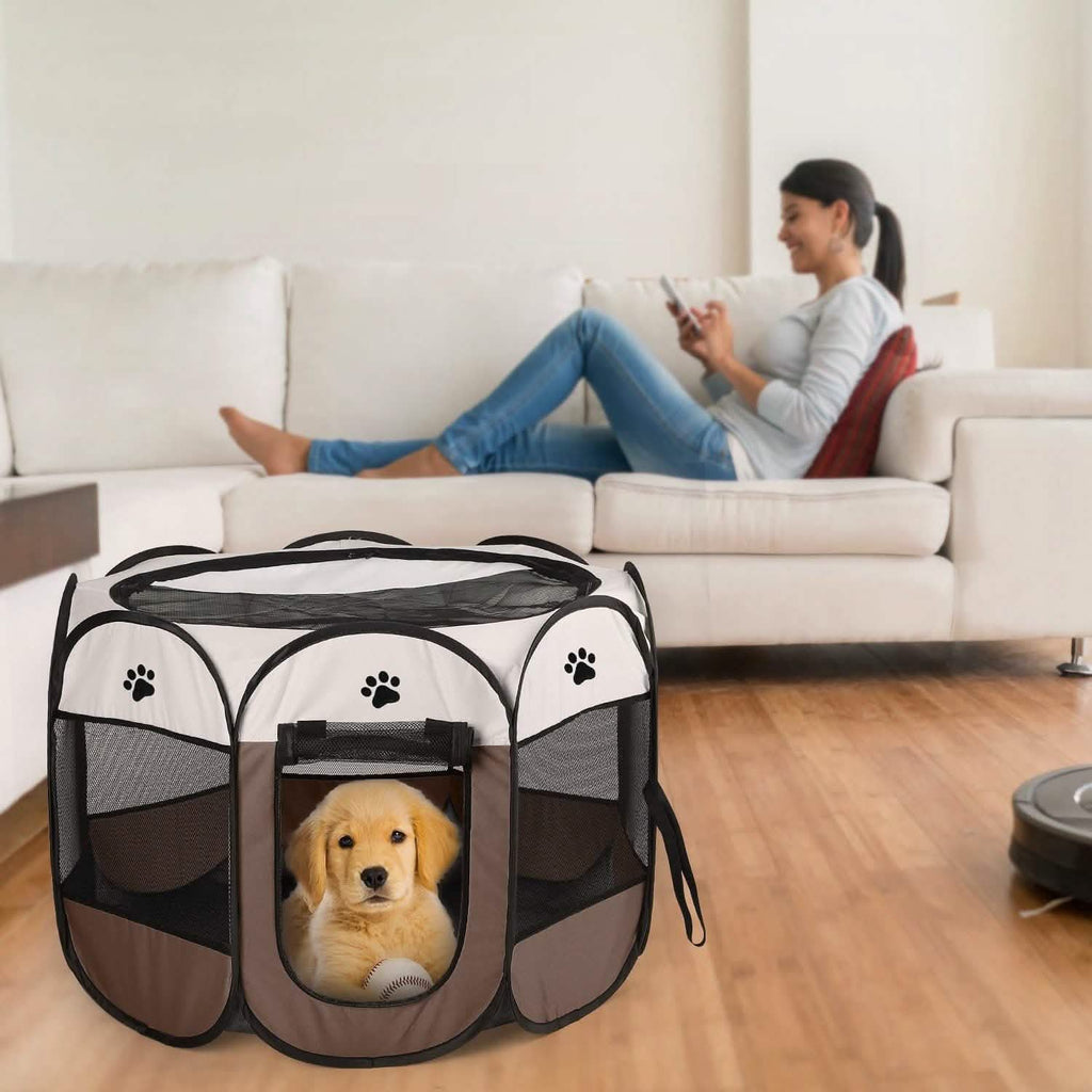 Parc pour animaux de compagnie pliable et portable pour chiens, chats et autres animaux