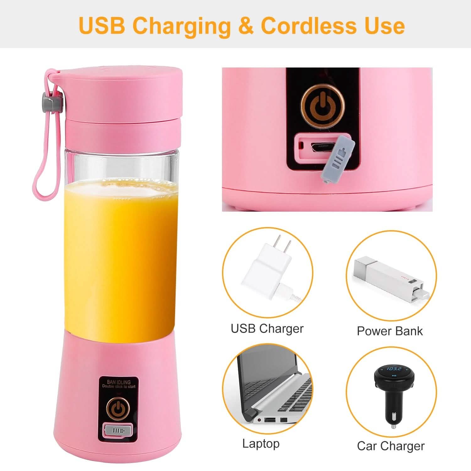 Mixeur-presse-agrumes portable rechargeable par USB