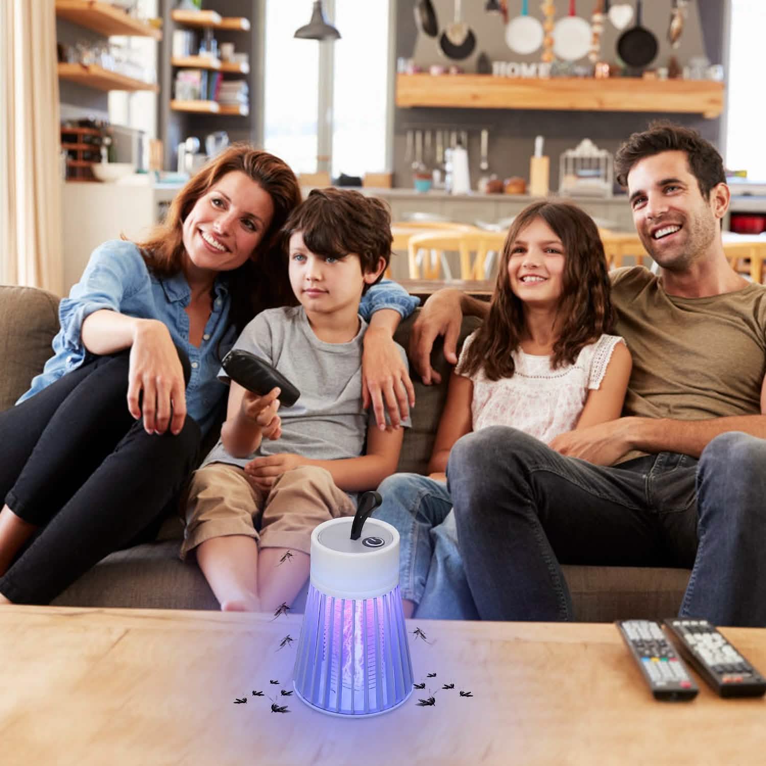 Lampe anti-moustiques et insectes électrique portative à LED