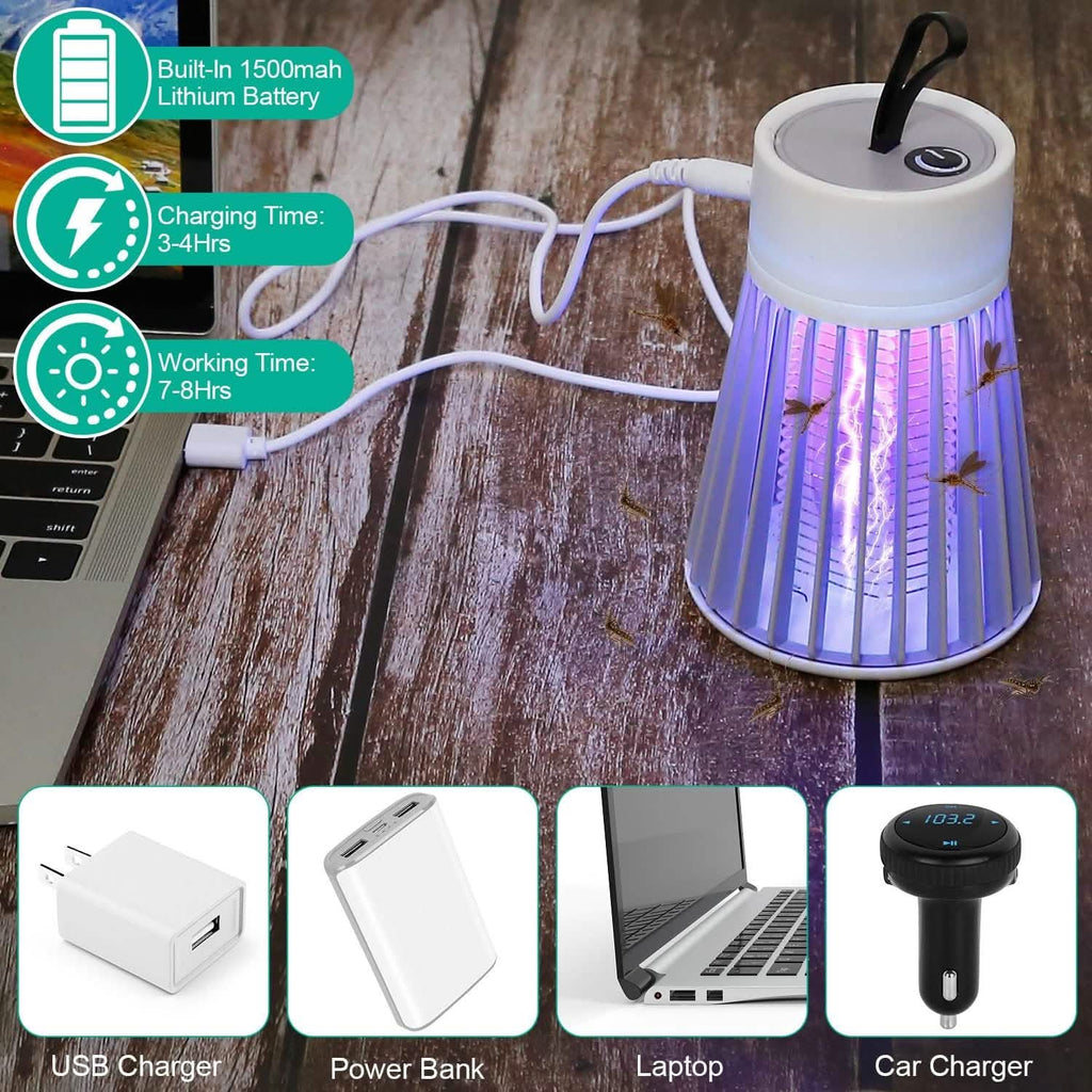 Lampe anti-moustiques et insectes électrique portative à LED