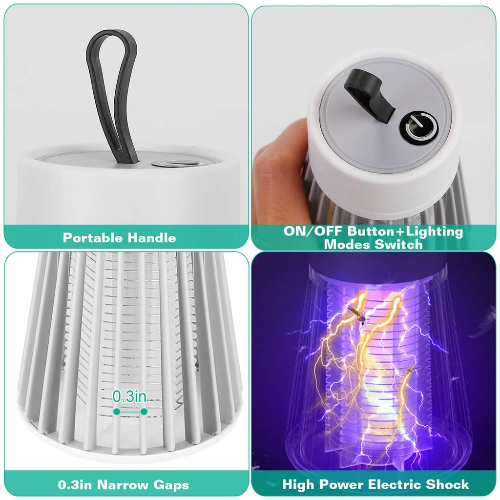 Lampe anti-moustiques et insectes électrique portative à LED