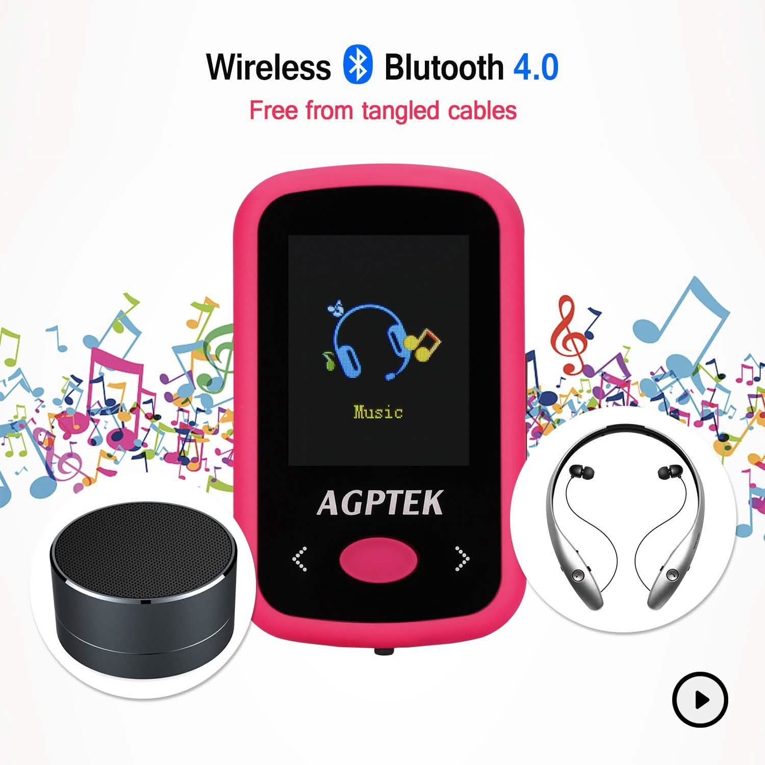Lecteur MP3 Bluetooth 8 Go, portable, Hifi, sans perte