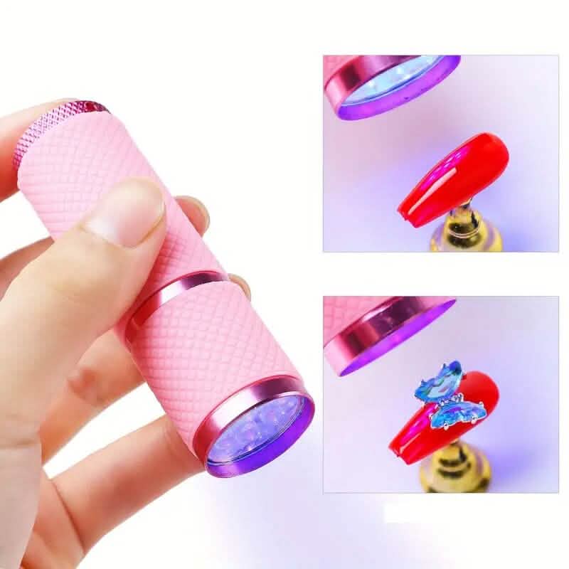 Mini lampe à ongles de poche avec 9 perles de lampe