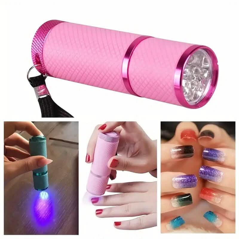 Mini lampe à ongles de poche avec 9 perles de lampe
