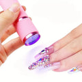 Mini lampe à ongles de poche avec 9 perles de lampe