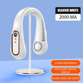 Mini ventilateur portable à suspendre au cou, sans pales, avec affichage numérique de la puissance, refroidisseur d'air, rechargeable par USB, 5 vitesses, ventilateur personnel pour femmes et hommes