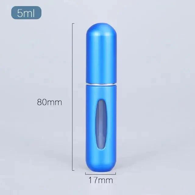 Flacon pulvérisateur mini-atomiseur rechargeable portable, récipient léger pour cosmétiques, mini flacon vide en aluminium pour les voyages, joli petit flacon pour dames, 5 ml