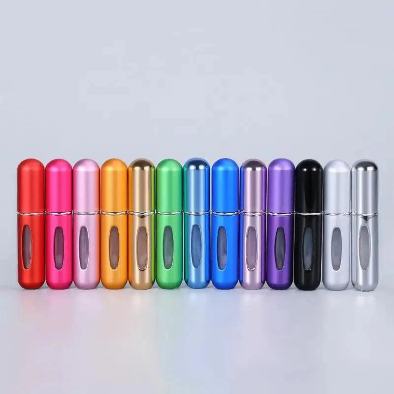 Flacon pulvérisateur mini-atomiseur rechargeable portable, récipient léger pour cosmétiques, mini flacon vide en aluminium pour les voyages, joli petit flacon pour dames, 5 ml