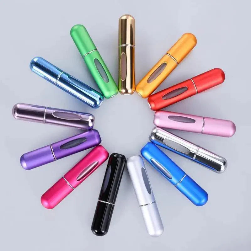 Flacon pulvérisateur mini-atomiseur rechargeable portable, récipient léger pour cosmétiques, mini flacon vide en aluminium pour les voyages, joli petit flacon pour dames, 5 ml