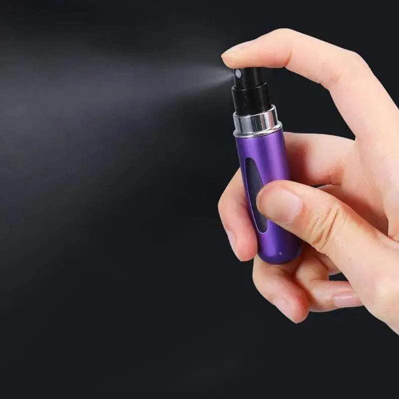 Flacon pulvérisateur mini-atomiseur rechargeable portable, récipient léger pour cosmétiques, mini flacon vide en aluminium pour les voyages, joli petit flacon pour dames, 5 ml