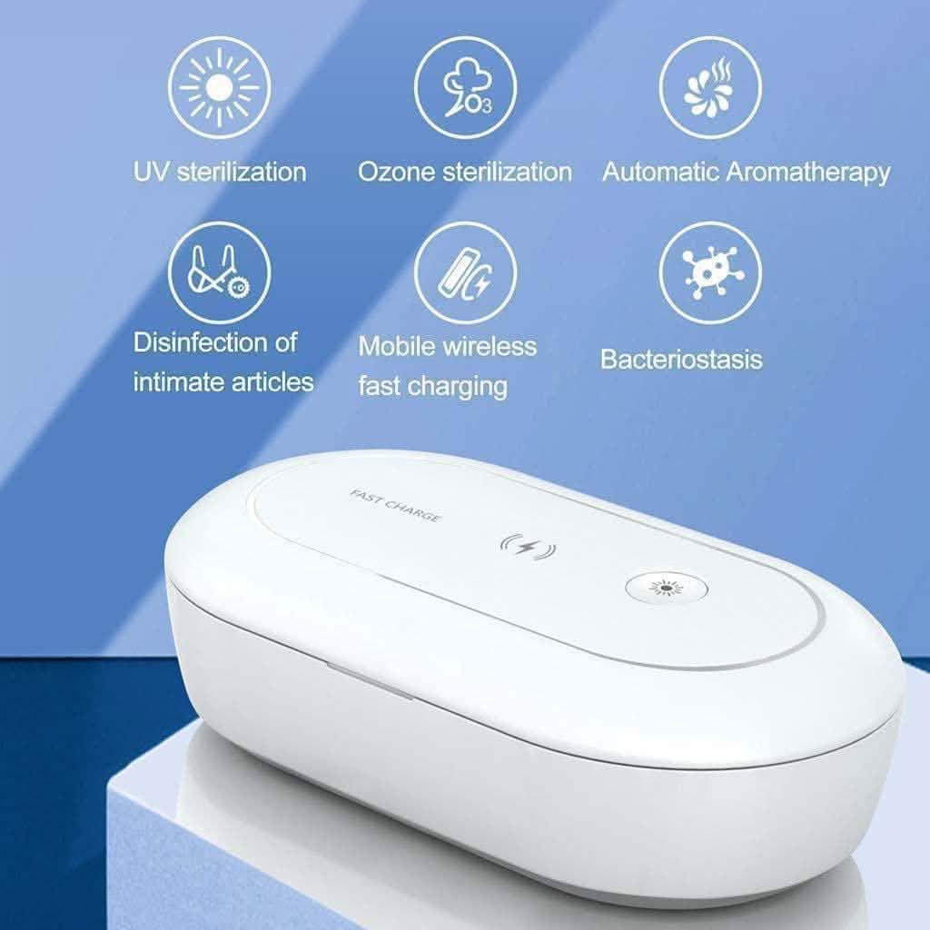 Boîte de nettoyage multifonction portable pour téléphone portable avec diffuseur d'arôme et chargeur sans fil, boîte de nettoyage - OJD-L03