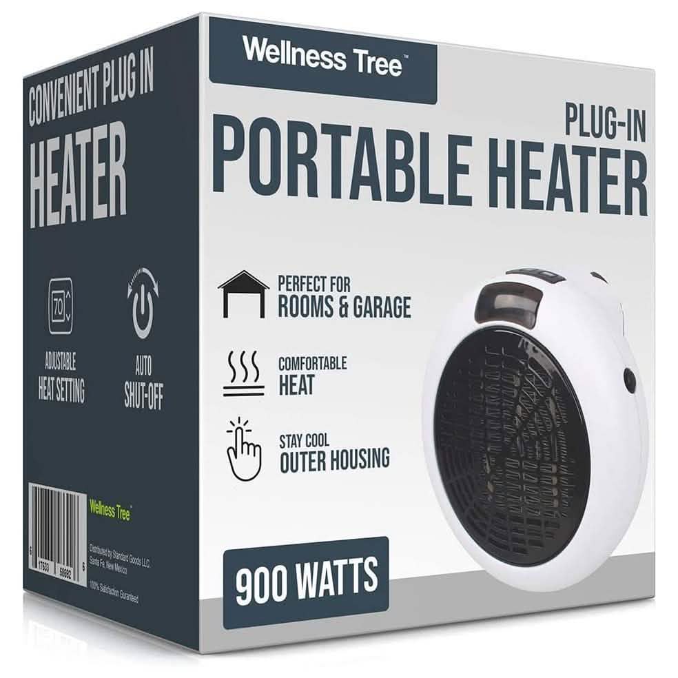 Chauffage Électrique Portable à Brancher avec Thermostat Réglable