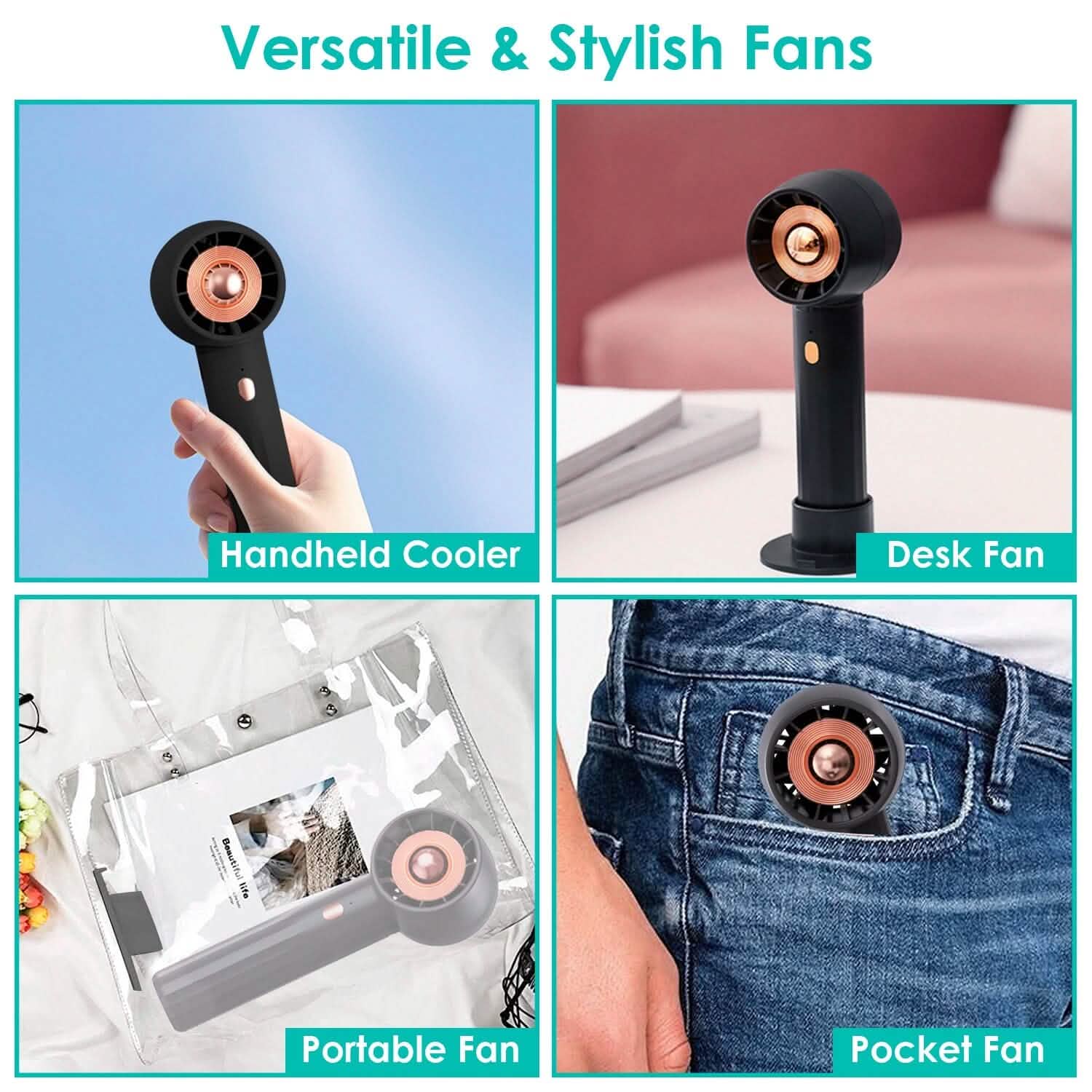 Ventilateur portable rechargeable à main