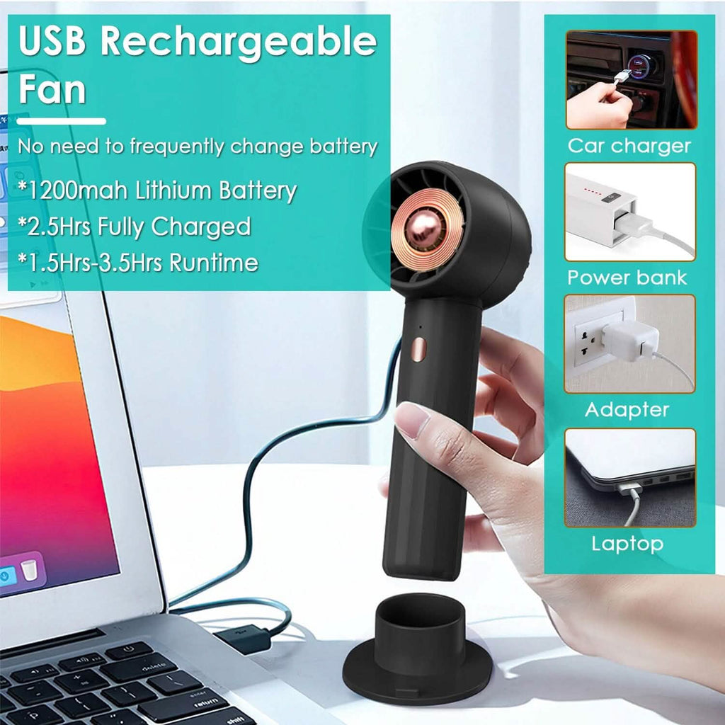 Ventilateur portable rechargeable à main