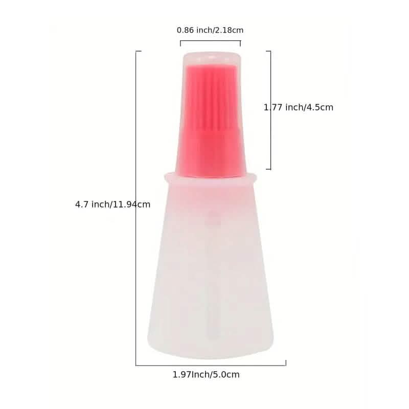 Bouteille d'huile en silicone portable avec pinceau
