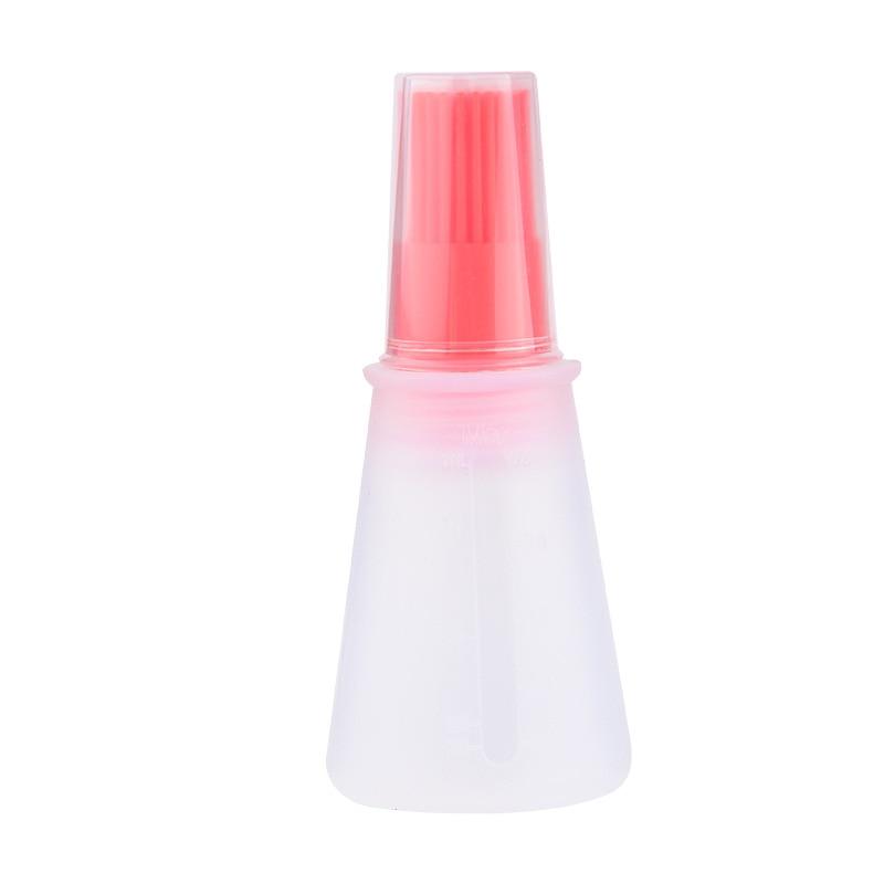 Bouteille d'huile en silicone portable avec pinceau distributeur d'huile liquide pâtisserie cuisine cuisson barbecue outils de cuisine gadgets de cuisson barbecue bouteille d'huile en silicone avec pinceau cuisson ou grillade friture barbecue