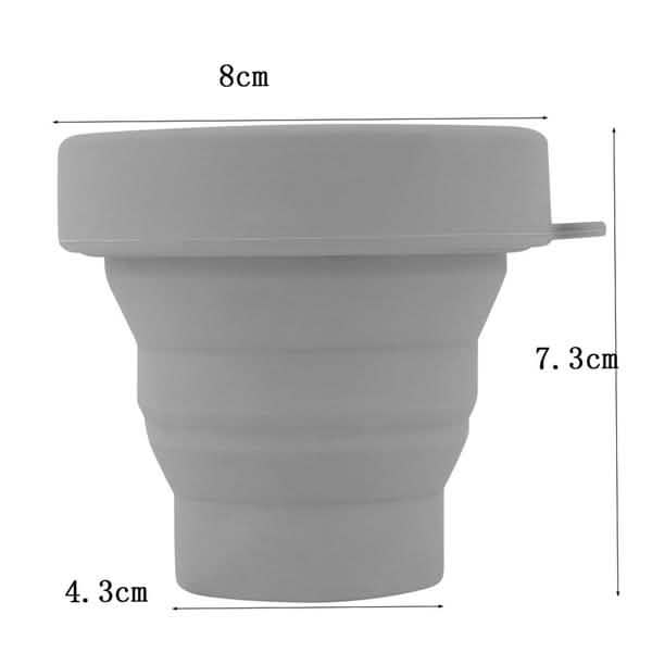 Gobelet pliable télescopique en silicone portable