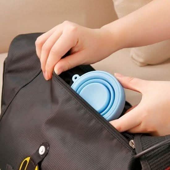 Gobelet pliable télescopique en silicone portable