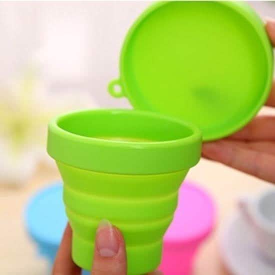 Gobelet pliable télescopique en silicone portable