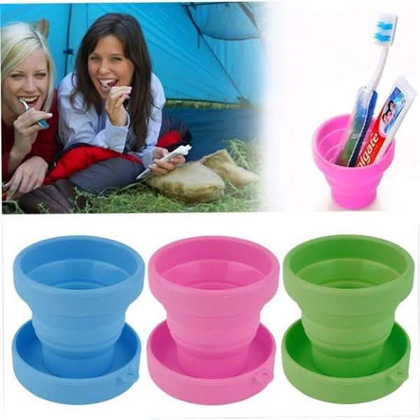 Gobelet pliable télescopique en silicone portable