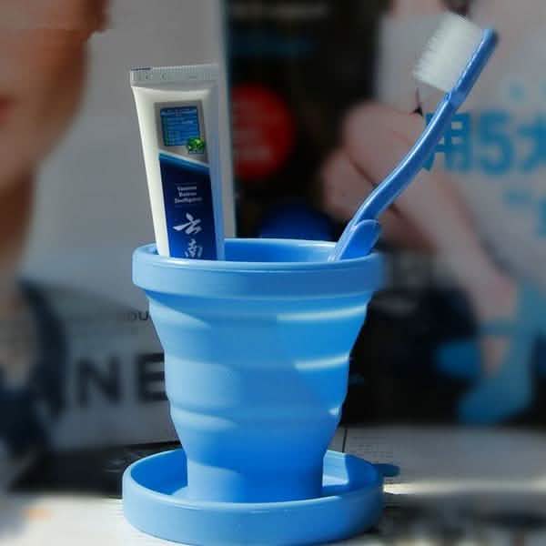 Gobelet pliable télescopique en silicone portable