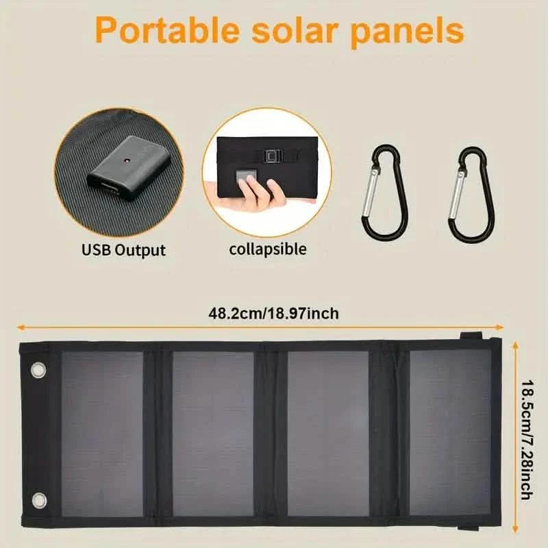 Panneaux solaires portables USB pliables