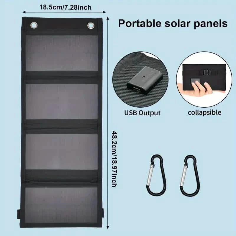 Panneaux solaires portables USB pliables