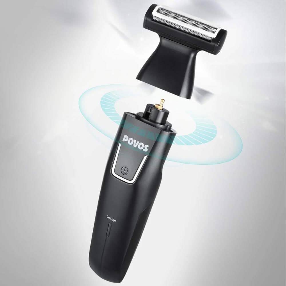 Tondeuse à Barbe 5 en 1 Sans Fil Povos Kit de Style et de Précision Corps
