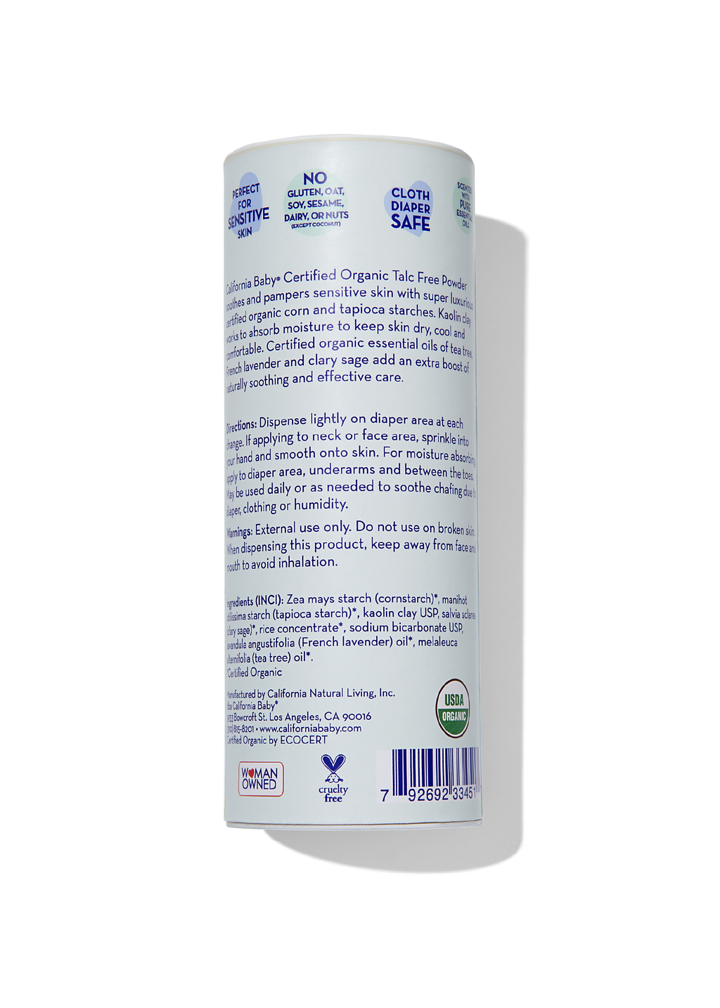 Poudre apaisante™ biologique (sans talc)