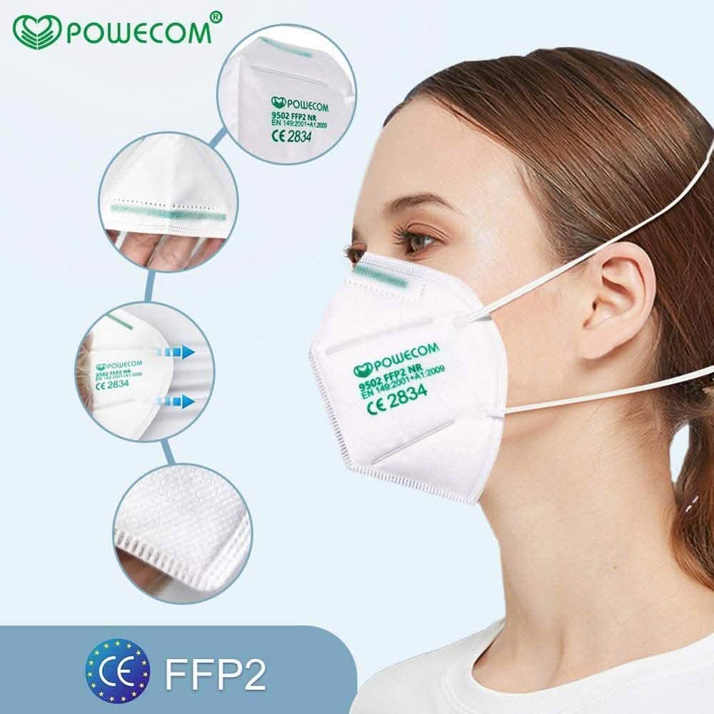 Masques de protection faciale Powecom FFP2