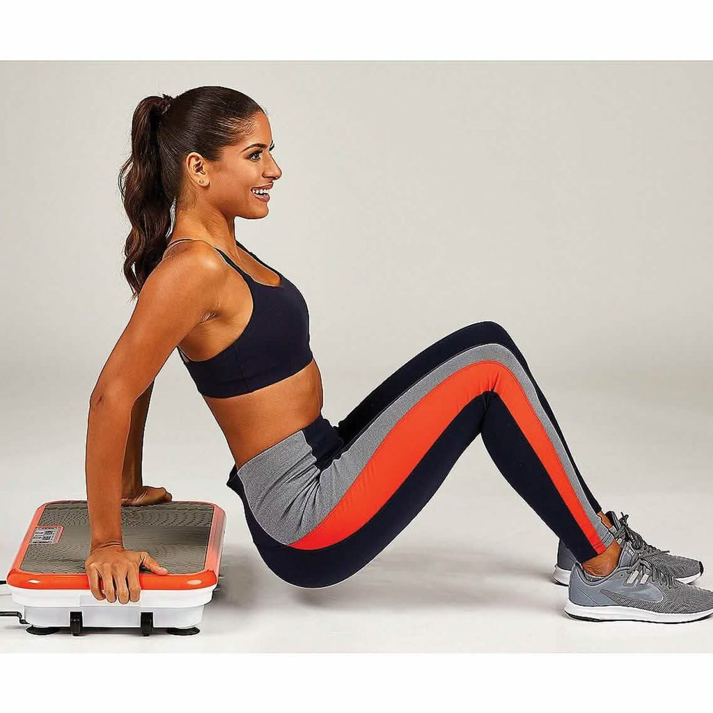 Plateforme vibrante PowerFit Elite avec bandes de résistance et tapis (reconditionnée)