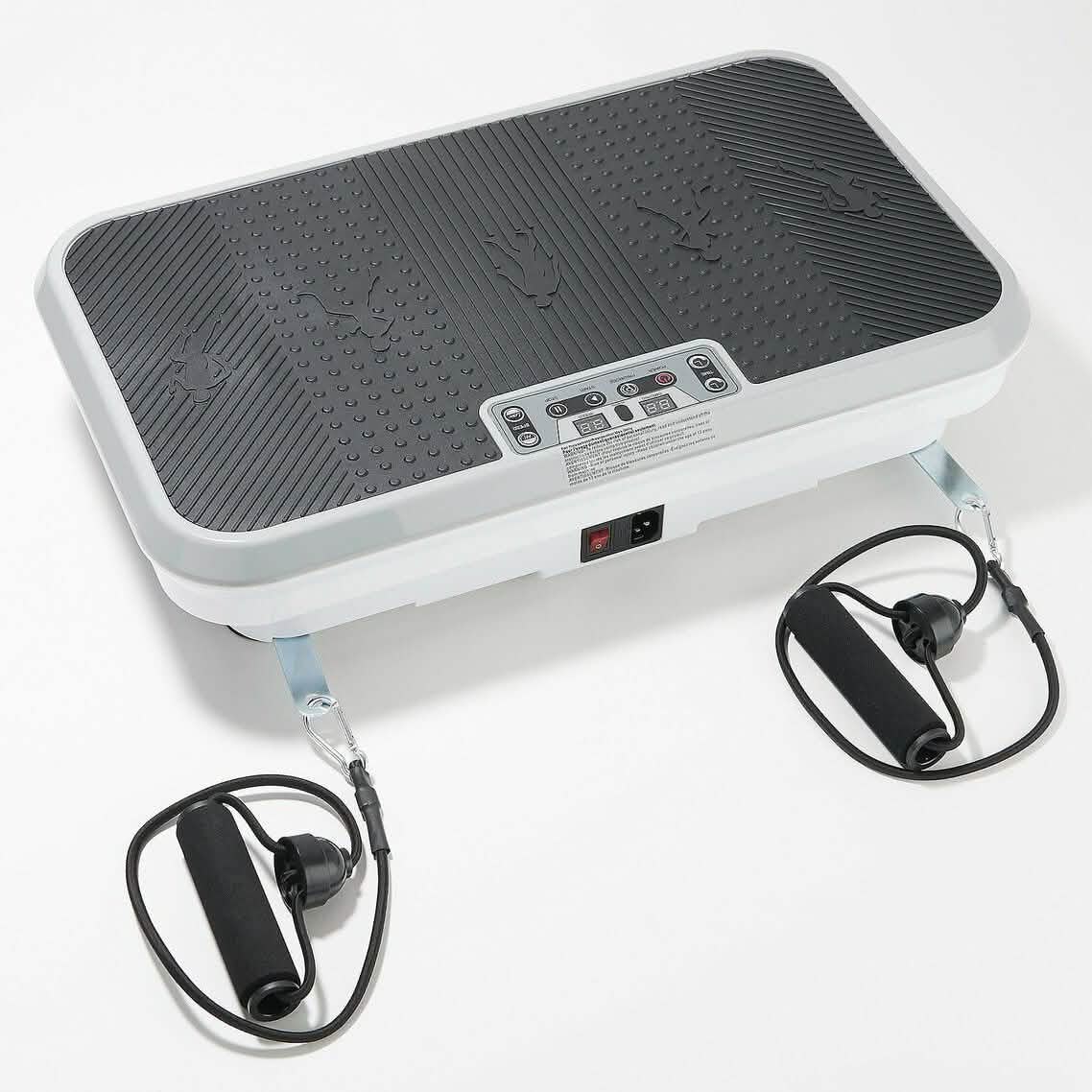 Plateforme vibrante PowerFit Elite avec bandes de résistance et tapis (reconditionnée)