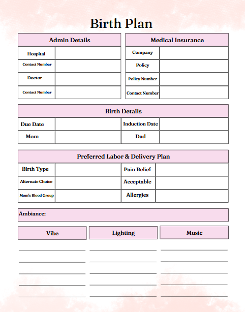 Pregnancy Journal – 58-Page Editable Canva Template