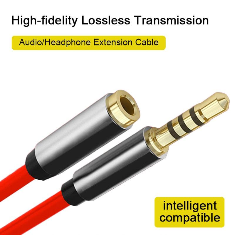 Câble audio auxiliaire premium de 3,5 mm (1 m/2 m/3 m) pour voiture, haut-parleur, téléphone portable, écouteurs