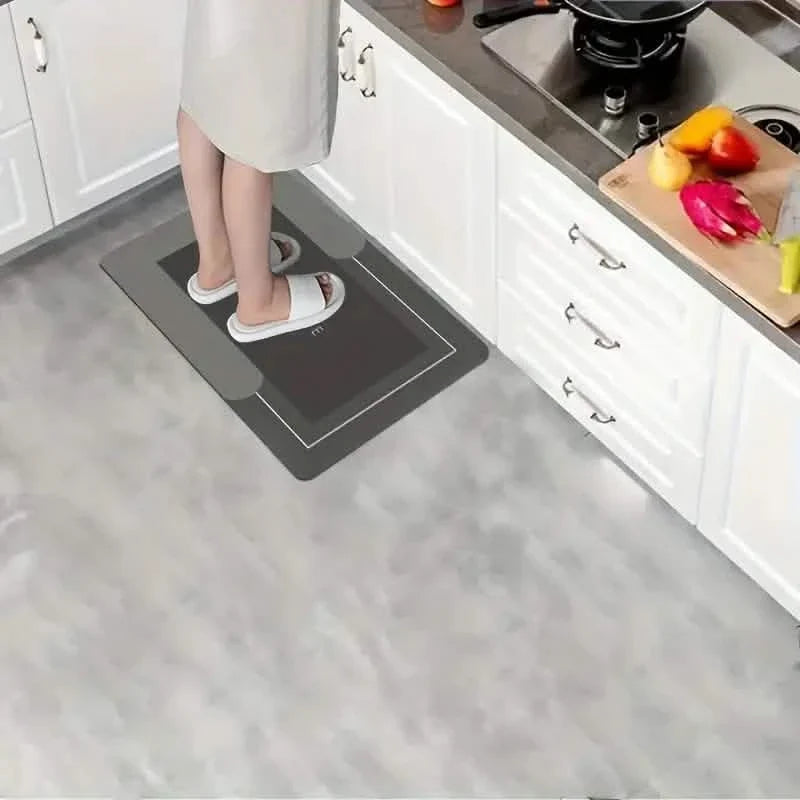 Tapis de cuisine de qualité supérieure en boue de diatomées, super absorbant avec fond antidérapant