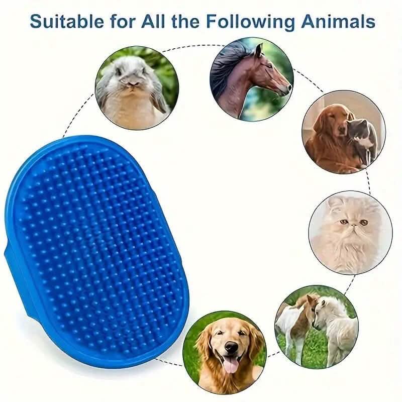 Brosse de toilettage haut de gamme pour animaux de compagnie avec poignée à anneau réglable