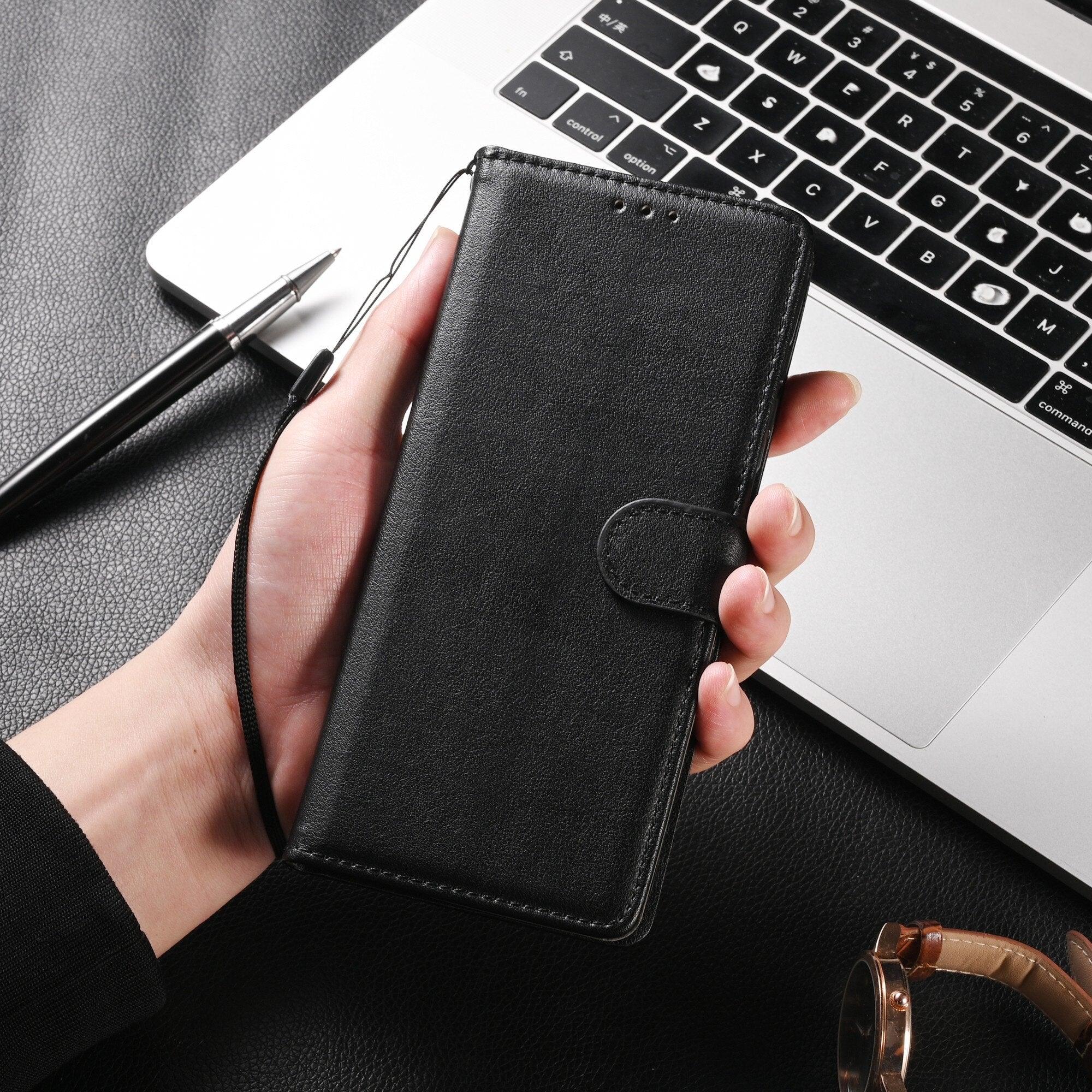 Étui portefeuille à rabat magnétique de protection en cuir synthétique de qualité supérieure / en cuir pour Xiaomi Redmi Note 11S 10 10S 9 9S 9T 8T 8 7 6 5 5A Pro Max 4X 9A 8A 7A 6A POCO X3 NFC