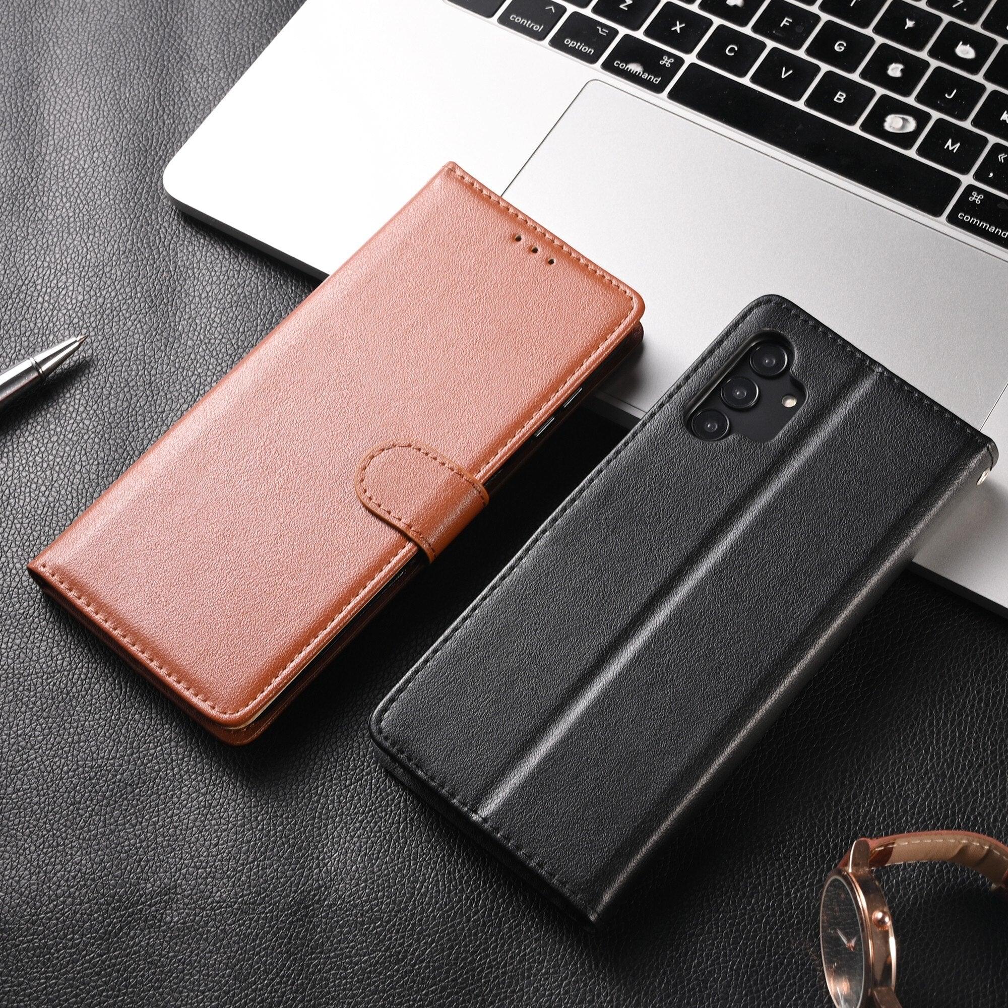 Étui portefeuille à rabat magnétique de protection en cuir synthétique de qualité supérieure / en cuir pour Xiaomi Redmi Note 11S 10 10S 9 9S 9T 8T 8 7 6 5 5A Pro Max 4X 9A 8A 7A 6A POCO X3 NFC
