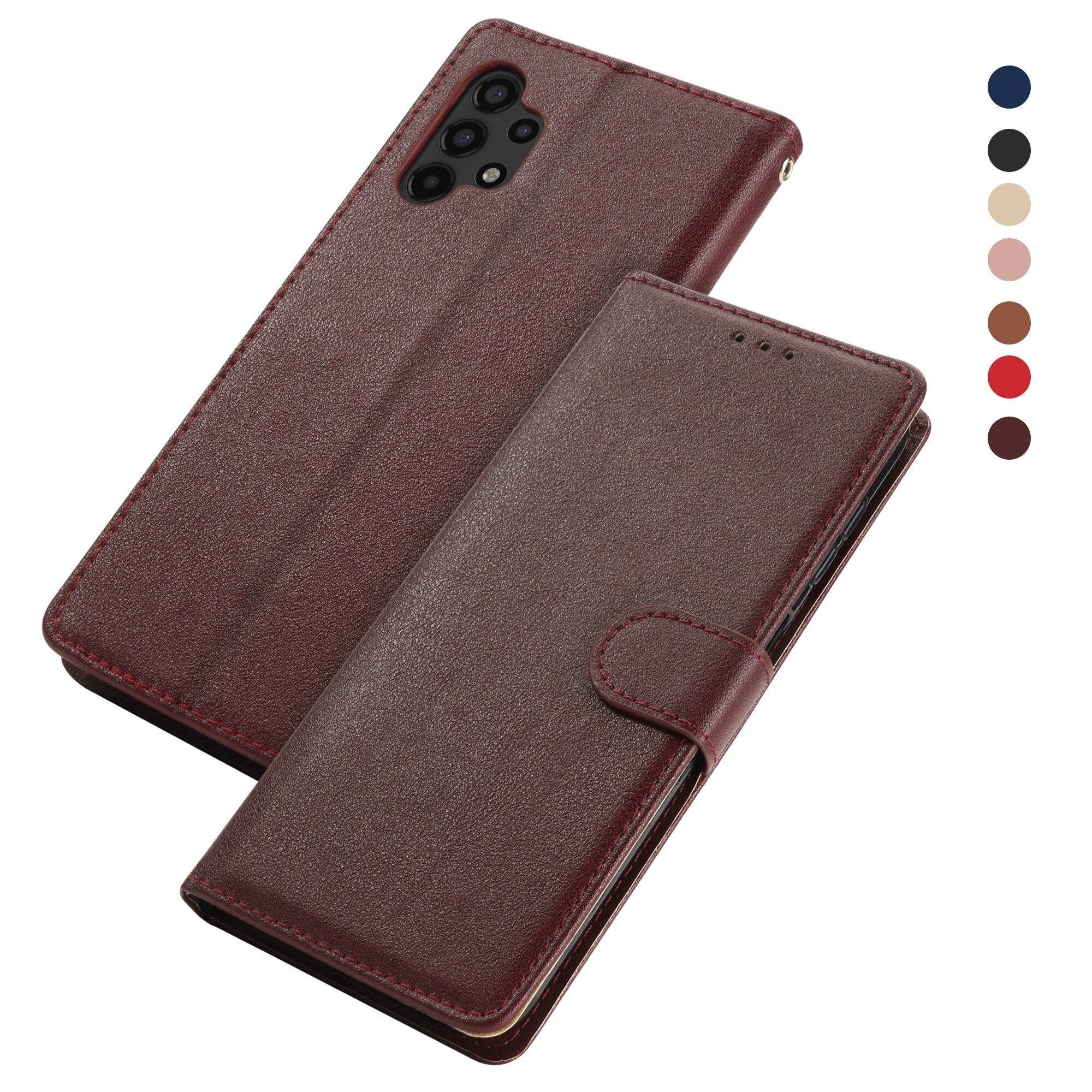 Étui portefeuille à rabat magnétique de protection en cuir synthétique de qualité supérieure / en cuir pour Xiaomi Redmi Note 11S 10 10S 9 9S 9T 8T 8 7 6 5 5A Pro Max 4X 9A 8A 7A 6A POCO X3 NFC