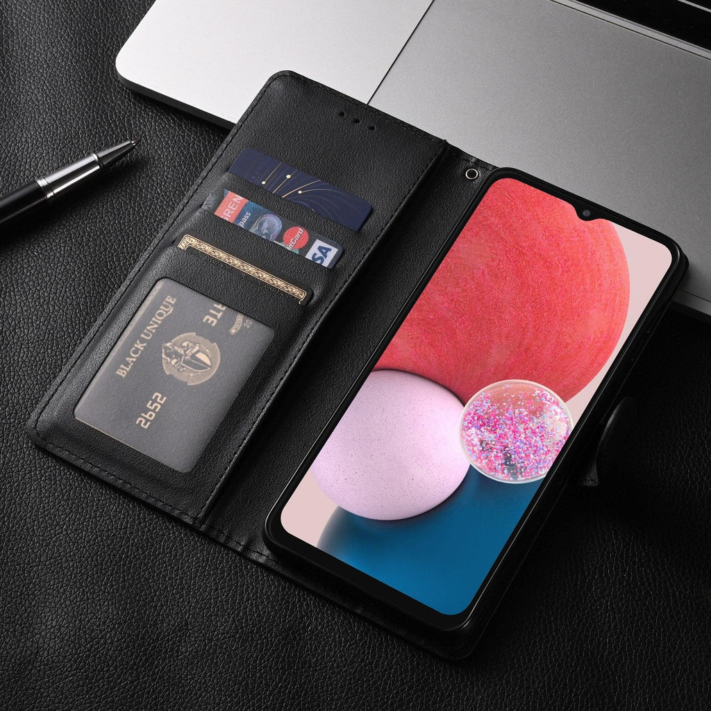 Étui portefeuille à rabat magnétique de protection en cuir synthétique de qualité supérieure / en cuir pour Xiaomi Redmi Note 11S 10 10S 9 9S 9T 8T 8 7 6 5 5A Pro Max 4X 9A 8A 7A 6A POCO X3 NFC