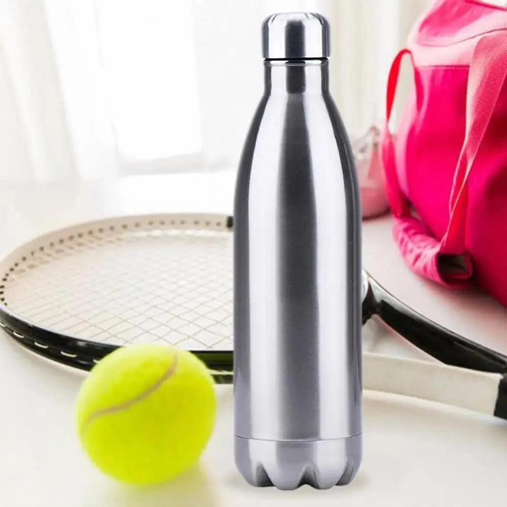 Bouteille d'eau créative double paroi sans BPA de qualité supérieure 350/500/750/1000 ml en acier inoxydable, thermos de sport portable pour bière, thé et café
