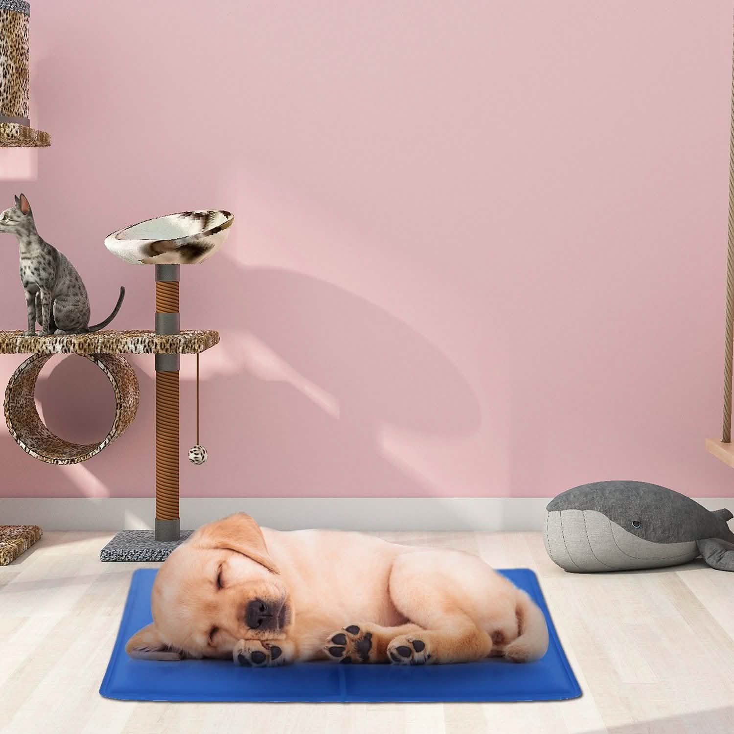 Tapis de refroidissement auto-rafraîchissant en gel activé par la pression pour animaux de compagnie