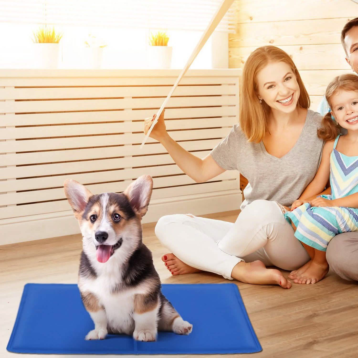 Tapis de refroidissement auto-rafraîchissant en gel activé par la pression pour animaux de compagnie
