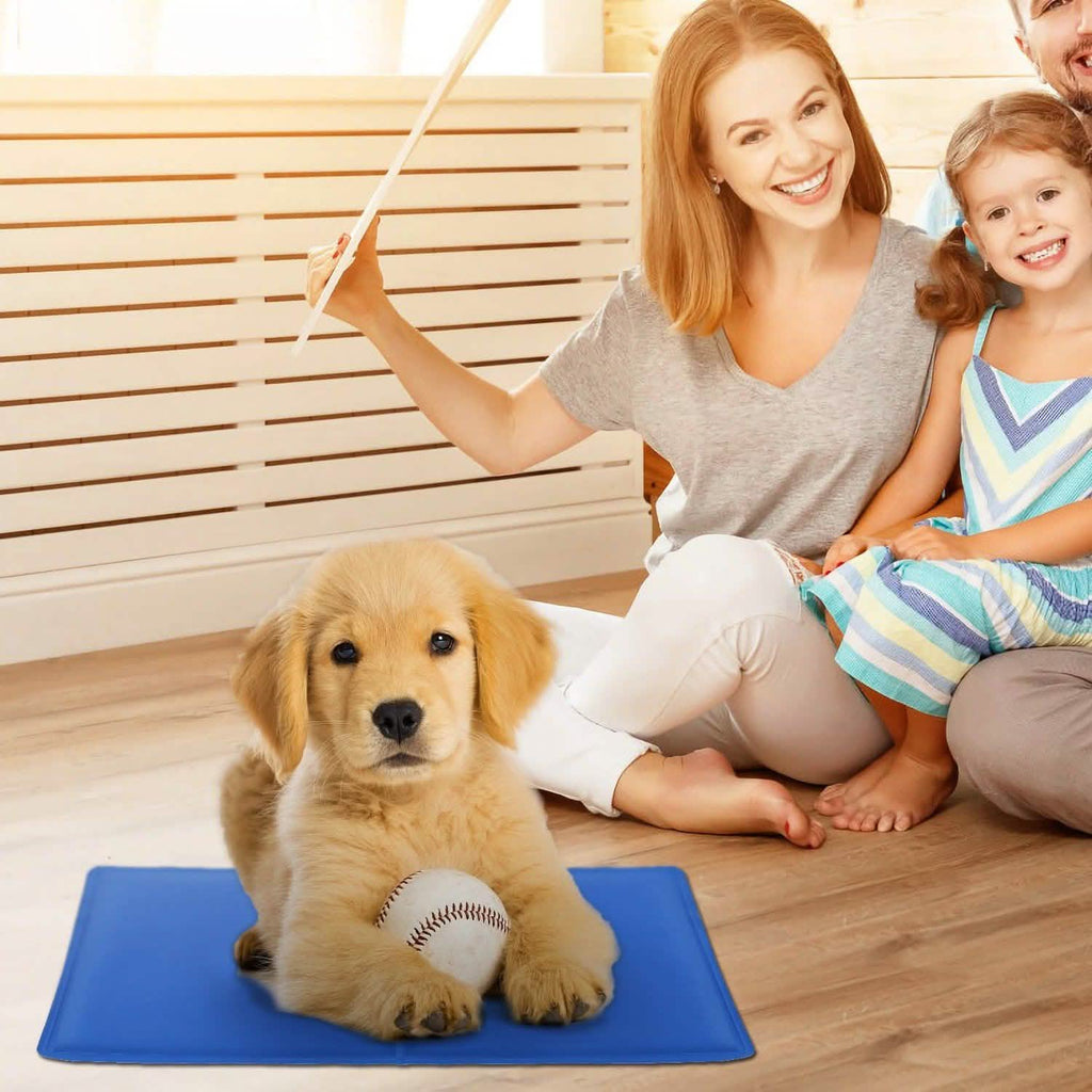 Tapis de refroidissement auto-rafraîchissant en gel activé par la pression pour animaux de compagnie