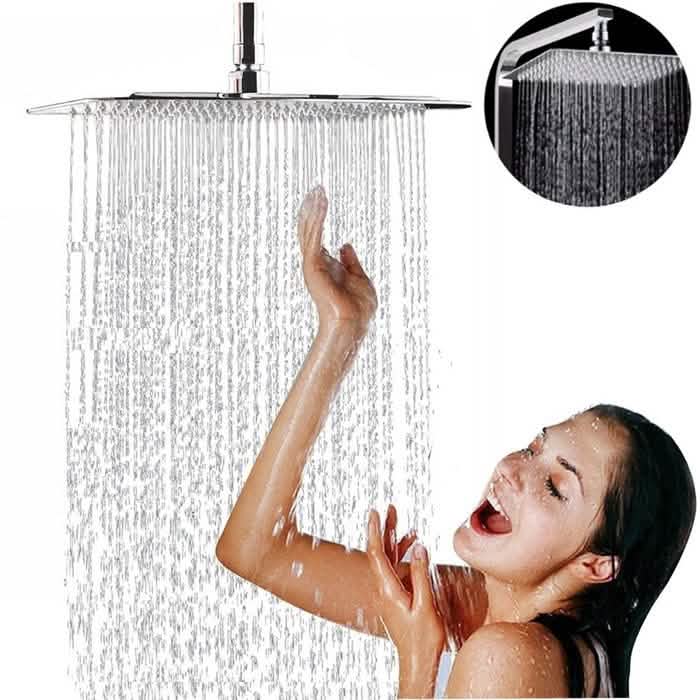Pommeau de douche cascade ultra-plat carré Nuvita